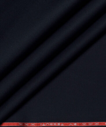 Tessuti  Solids Cotton Stretchable Trouser or Chinos Fabric (Dark Navy Blue)