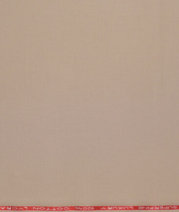 Tessuti  Solids Cotton Stretchable Trouser or Chinos Fabric (Hampton Beige)