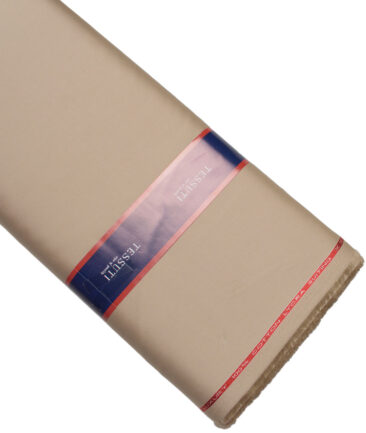 Tessuti  Solids Cotton Stretchable Trouser or Chinos Fabric (Hampton Beige)