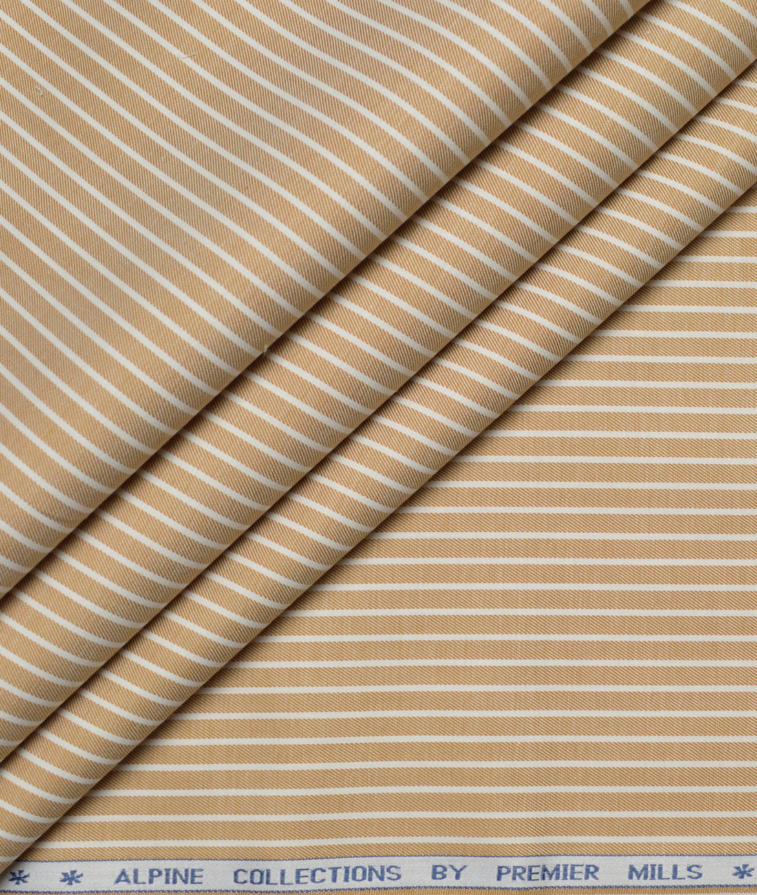 Premier Mills Giza Cotton Striped Shirting Fabric (Fawn Beige) Premier Mills Giza Cotton Striped Shirting Fabric (Fawn Beige)