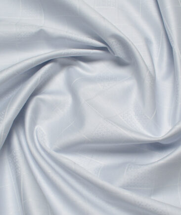 Cadini  Cotton Checks Shirting Fabric (Silver Grey)