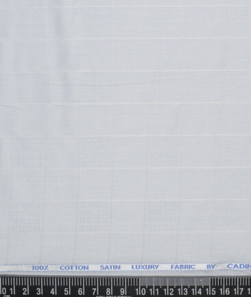 Cadini  Cotton Checks Shirting Fabric (Silver Grey)