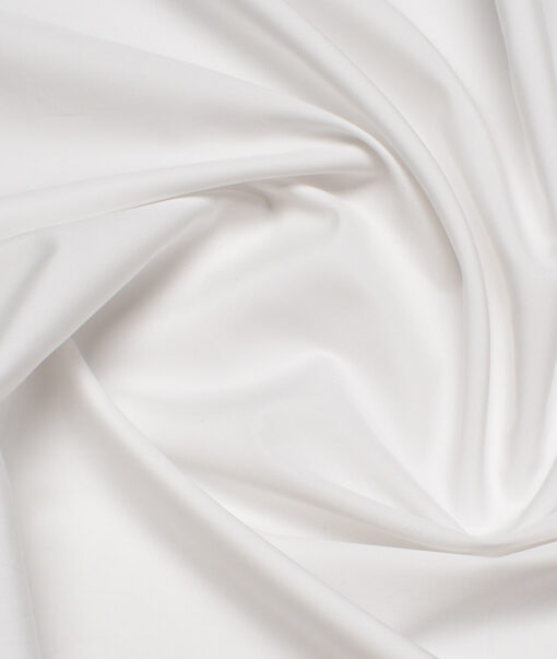 Tessitura Monti 2 Ply 240's Giza Cotton Solids Shirting Fabric (White) - Image 3