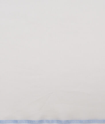 Tessitura Monti 2 Ply 240's Giza Cotton Solids Shirting Fabric (White) - Image 4