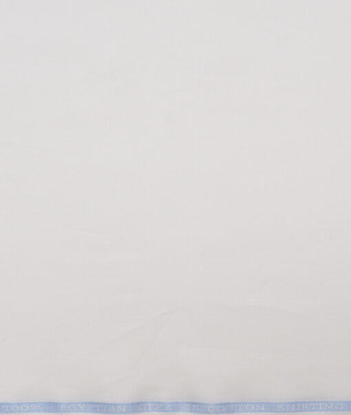 Tessitura Monti 2 Ply 240's Giza Cotton Solids Shirting Fabric (White) - Image 4
