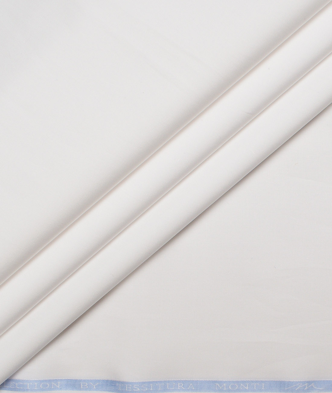 LSMNSH1058WHSOLIDPOP120NOV Tessitura Monti 2 Ply 240's Giza Cotton Solids Shirting Fabric (White) - Image 1