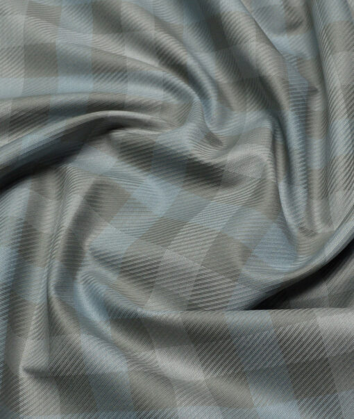 Tessitura Monti  Giza Cotton Checks Shirting Fabric (Grey)