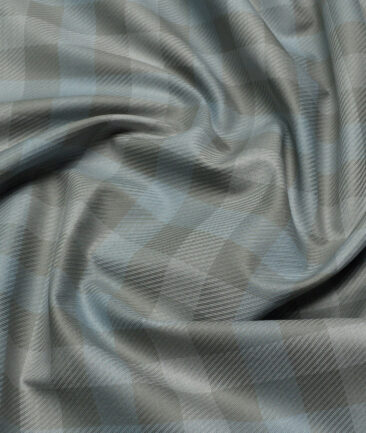 Tessitura Monti  Giza Cotton Checks Shirting Fabric (Grey)