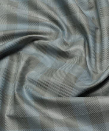 Tessitura Monti  Giza Cotton Checks Shirting Fabric (Grey)