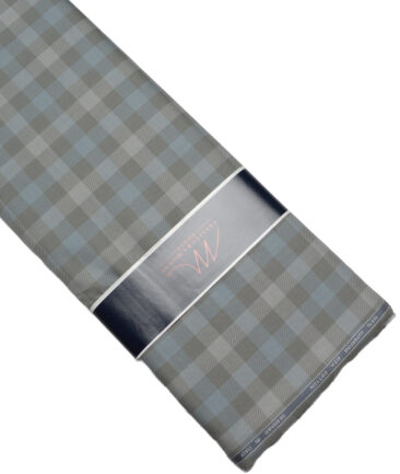 Tessitura Monti  Giza Cotton Checks Shirting Fabric (Grey)