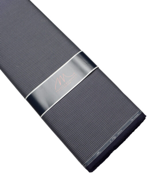 Tessitura Monti 2 Ply 100's Giza Cotton Self Design Shirting Fabric (Dark Royal Blue)