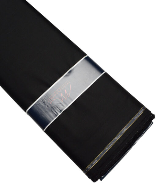 Tessitura Monti 2 Ply 140's Supima Cotton Solids Shirting Fabric (Jet Black)