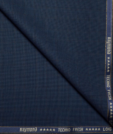 Raymond Super 100's Checks 52% Merino Wool Suiting Fabric (Nile Blue)