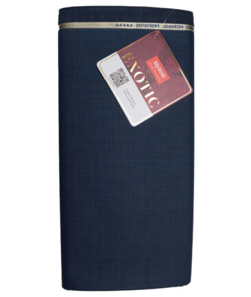 Raymond Super 100's Checks 52% Merino Wool Suiting Fabric (Nile Blue)