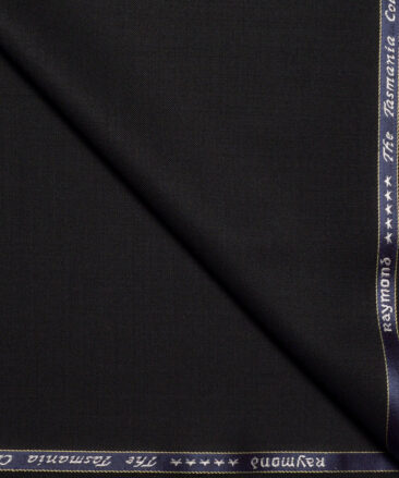 Raymond Exotic Super 100's Solids 52% Tasmania Wool Suiting Fabric (Jet Black)