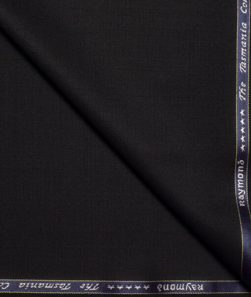 Raymond Exotic Super 100's Solids 52% Tasmania Wool Suiting Fabric (Jet Black)