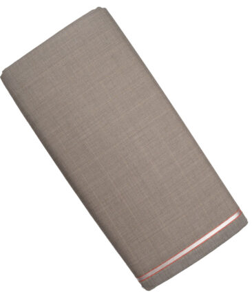 Raymond Super 100's Checks 50% Merino Wool Suiting Fabric (Clam Shell Brown)