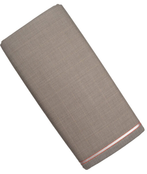 Raymond Super 100's Checks 50% Merino Wool Suiting Fabric (Clam Shell Brown)