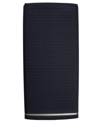 Raymond Super 120's Striped 70% Merino Wool Suiting Fabric (Dark Navy Blue)