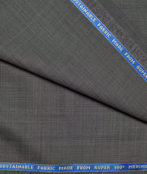 Raymond Exotic Men's 35% Wool Structured Super 100's  Unstitched Suiting Fabric (Grey) - Image 3
