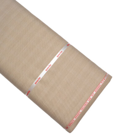 Raymond Super 90's Checks 27% Merino Wool Suiting Fabric (Beige)