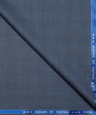 Raymond Super 90's Checks 27% Merino Wool Suiting Fabric (Grey & Blue)