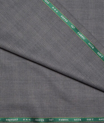 Raymond Super 90's Checks 27% Merino Wool Suiting Fabric (Worsted Grey)