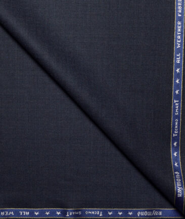 Raymond  Self Design 35% Merino Wool Suiting Fabric (Dark Worsted Blue)