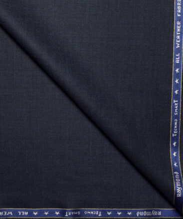 Raymond  Self Design 35% Merino Wool Suiting Fabric (Dark Worsted Blue)