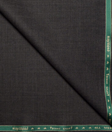 Raymond  Self Design 35% Merino Wool Suiting Fabric (Dark Worsted Grey)