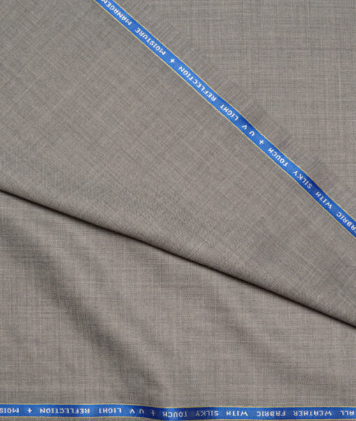 Raymond  Self Design 35% Merino Wool Suiting Fabric (Light Worsted Grey)