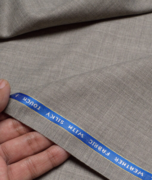Raymond  Self Design 35% Merino Wool Suiting Fabric (Light Worsted Grey)