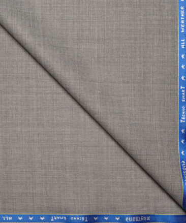 Raymond  Self Design 35% Merino Wool Suiting Fabric (Light Worsted Grey)