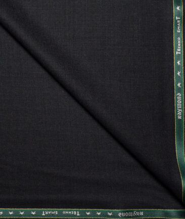Raymond  Self Design 35% Merino Wool Suiting Fabric (Worsted Black)