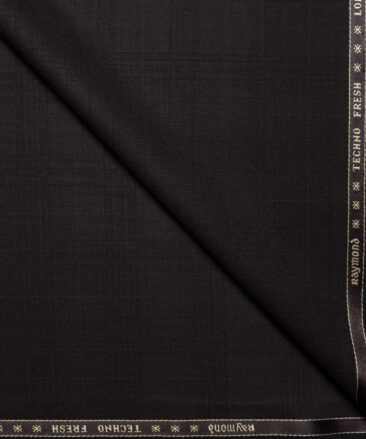 Raymond Super 70's Checks 35% Merino Wool Suiting Fabric (Dark Chocolate Brown)