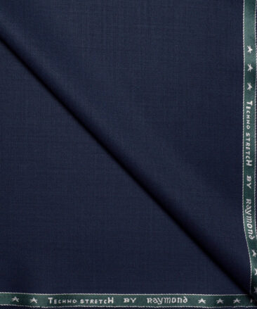 Raymond  Solids 51% Merino Wool Stretchable Suiting Fabric (Dark Royal Blue)