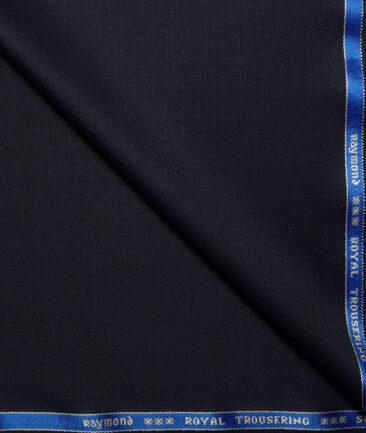 Raymond Super 120's Solids 45% Merino Wool Suiting Fabric (Dark Navy Blue)
