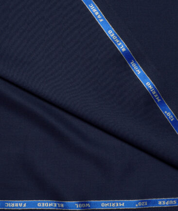 Raymond Super 120's Solids 45% Merino Wool Suiting Fabric (Dark Royal Blue)