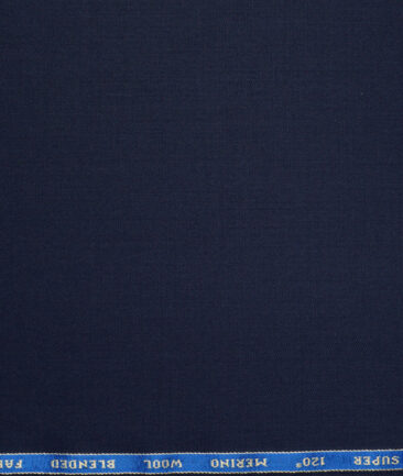Raymond Super 120's Solids 45% Merino Wool Suiting Fabric (Dark Royal Blue)