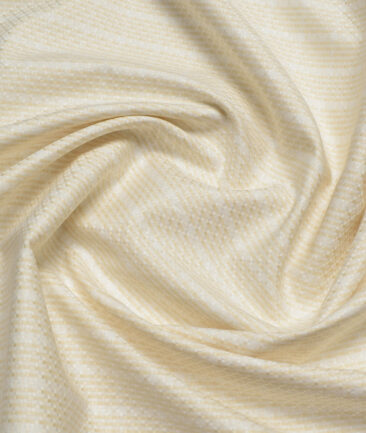 Soktas  Giza Cotton Checks Shirting Fabric (Cream)