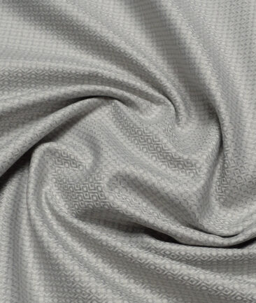 Soktas  Giza Cotton Structured Shirting Fabric (Light Grey)
