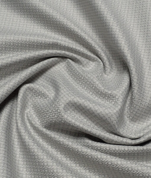 Soktas  Giza Cotton Structured Shirting Fabric (Light Grey)