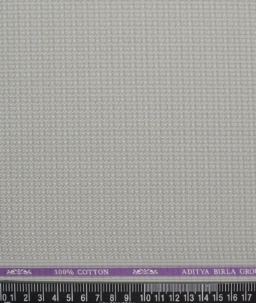 Soktas  Giza Cotton Structured Shirting Fabric (Light Grey)
