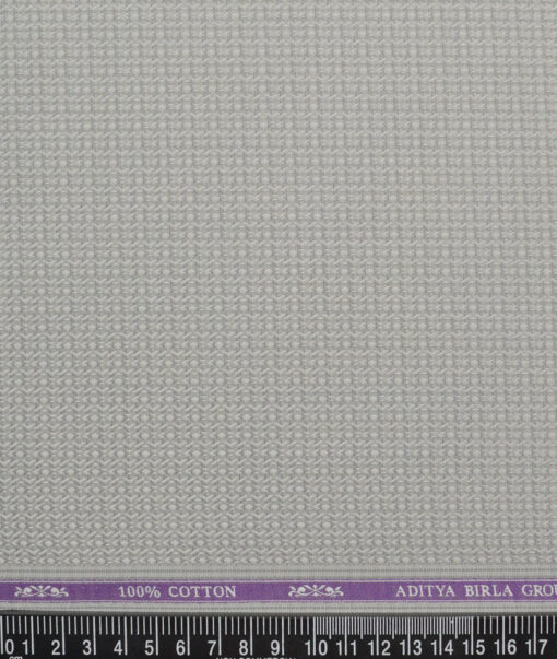 Soktas  Giza Cotton Structured Shirting Fabric (Light Grey)