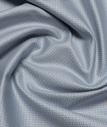 Soktas  Giza Cotton Structured Shirting Fabric (Light Blue)