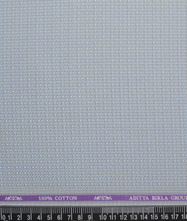 Soktas  Giza Cotton Structured Shirting Fabric (Light Blue)