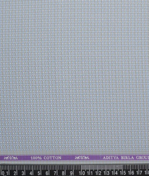 Soktas  Giza Cotton Structured Shirting Fabric (Light Blue)