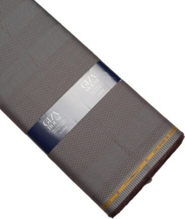 Soktas  Giza Cotton Self Design Shirting Fabric (Brown)