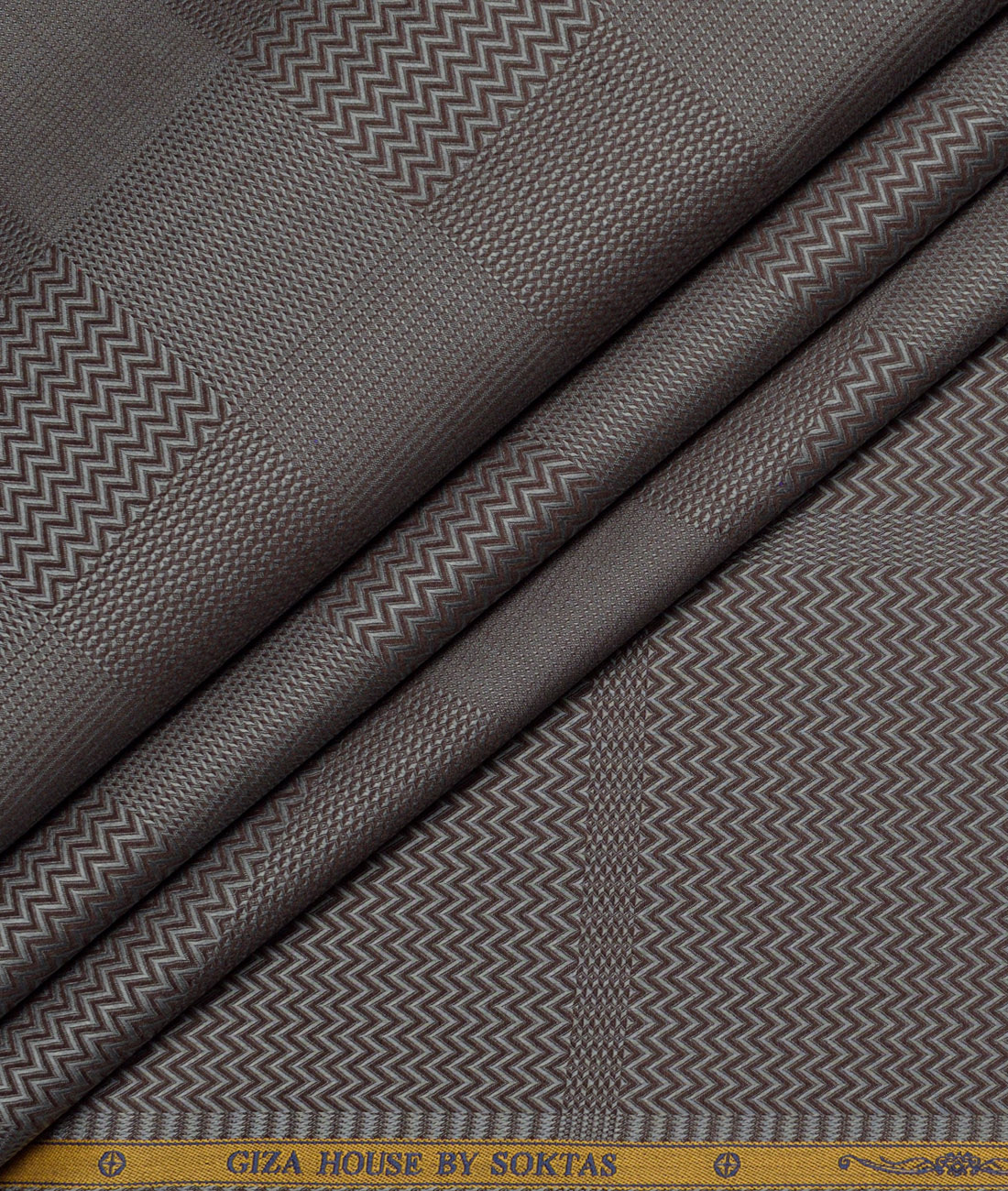 Soktas Giza Cotton Self Design Shirting Fabric (Brown) Soktas Giza Cotton Self Design Shirting Fabric (Brown)