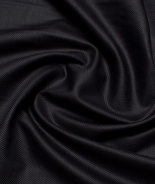 Soktas  Giza Cotton Striped Shirting Fabric (Dark Grey)